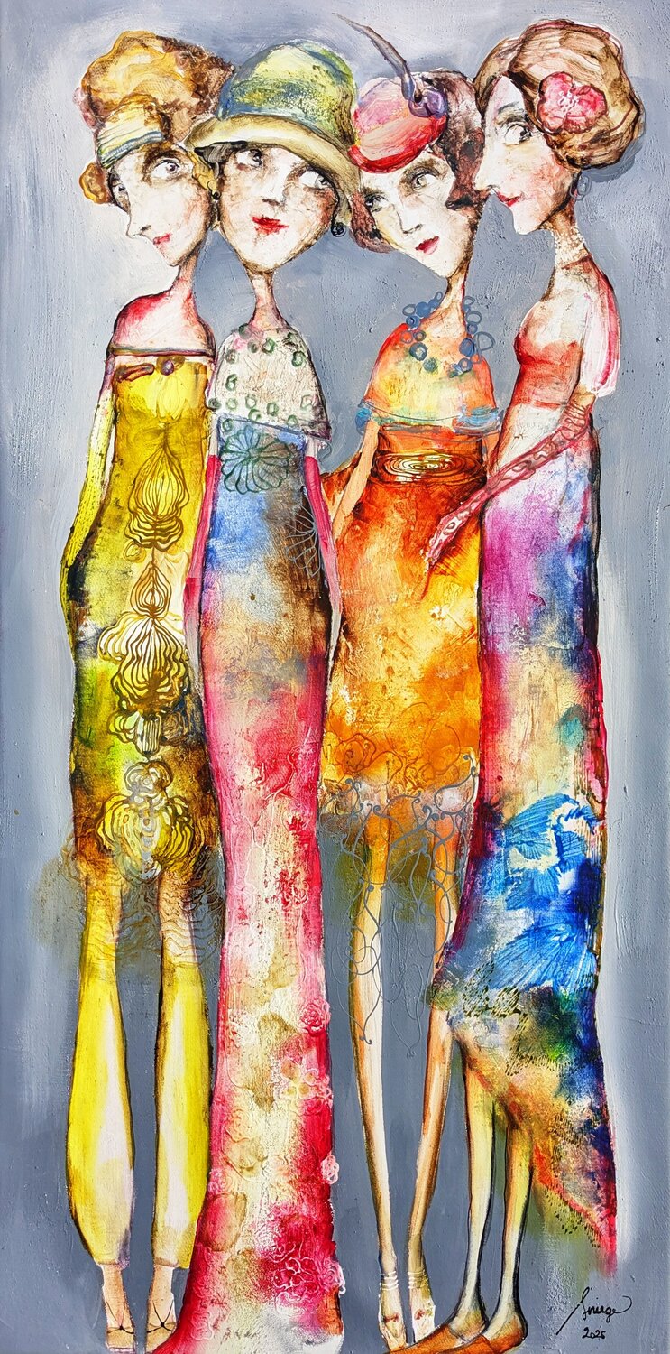Elegant evening IV Sniege Original painting for sale