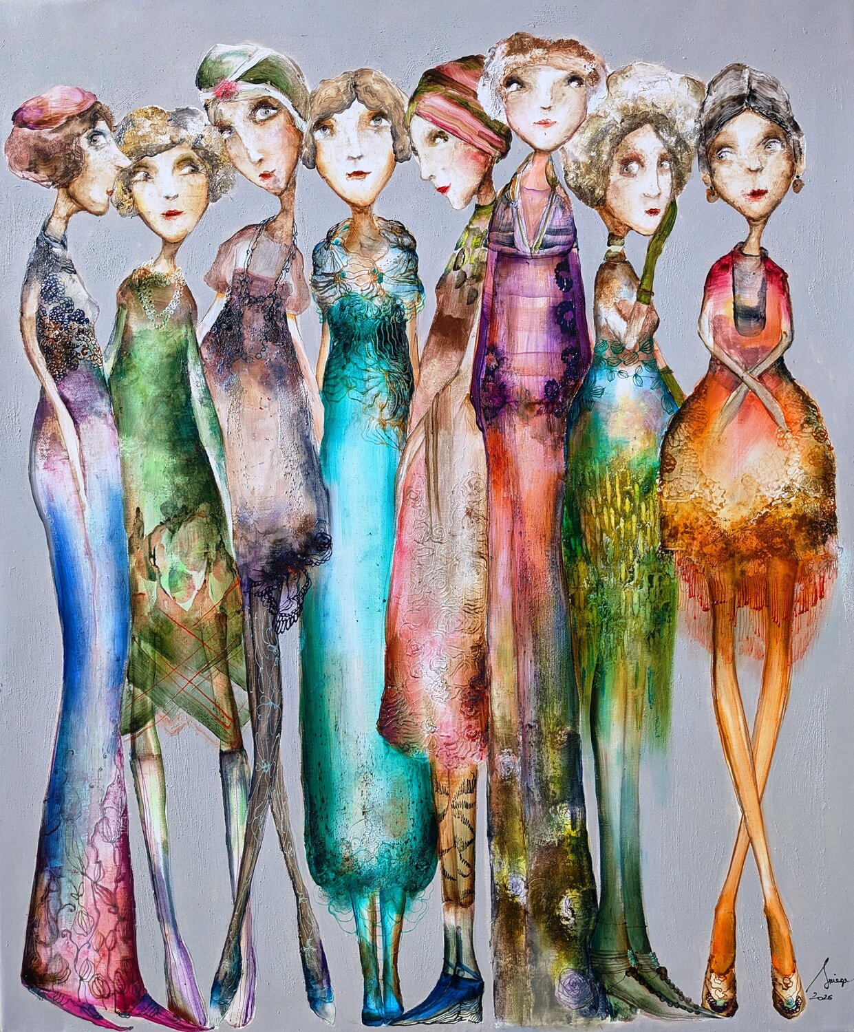 Spring elegance Sniege Original painting for sale