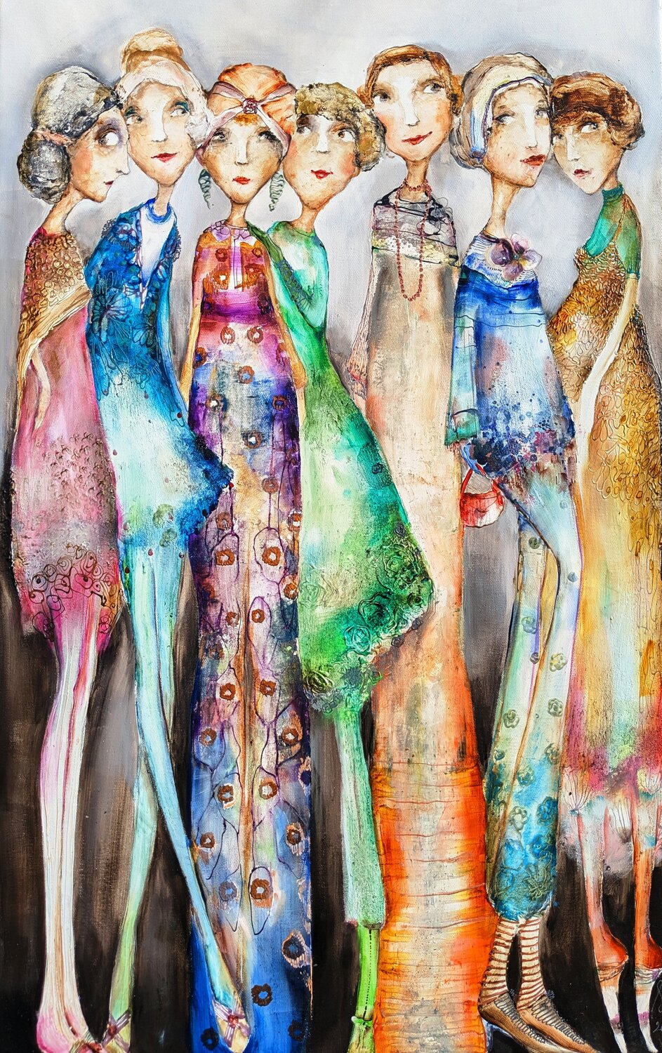 Belle promenade matinale II Sniege Original painting for sale