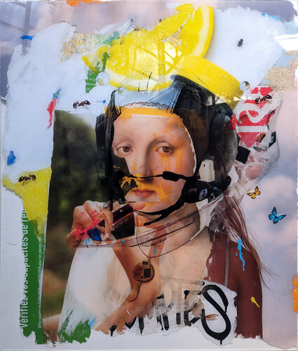 La dame à la licorne d'après Raphaël - COSMO BORDELLO IV by Nental, Painting for Sale on Select