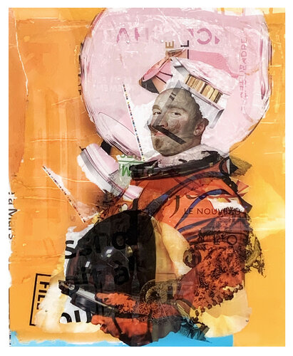 La cavalier rieur d'après Frans Hals  - COSMO BORDELLO II by Nental, Painting for Sale on Select
