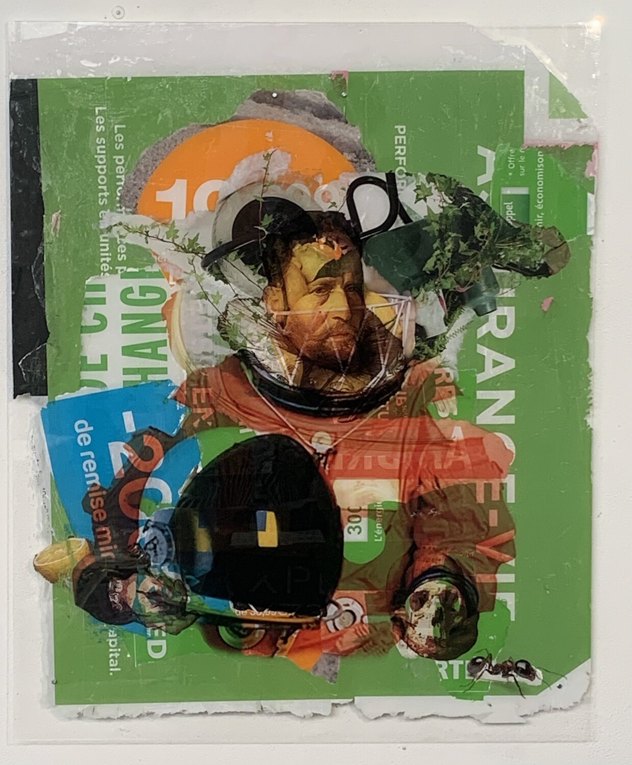 Homme tenant un crane - Vanité selon Frans Hals Nental Original painting for sale