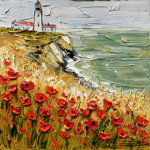 Poppy Light by Lisa Elley, Painting for Sale on Select