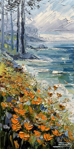 Mist Over Bloomline by Lisa Elley, Painting for Sale on Select