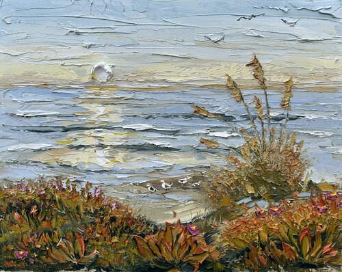 Shoreline Stillness by Lisa Elley, Painting for Sale on Select