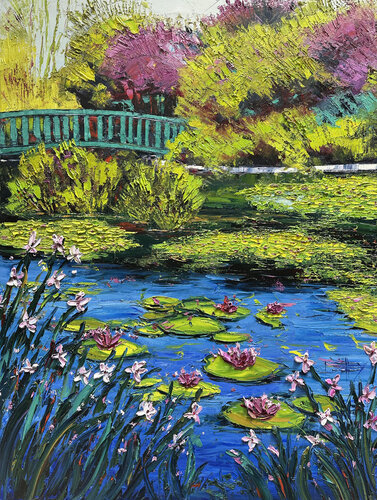 Waterlily Garden by Lisa Elley, Painting for Sale on Select