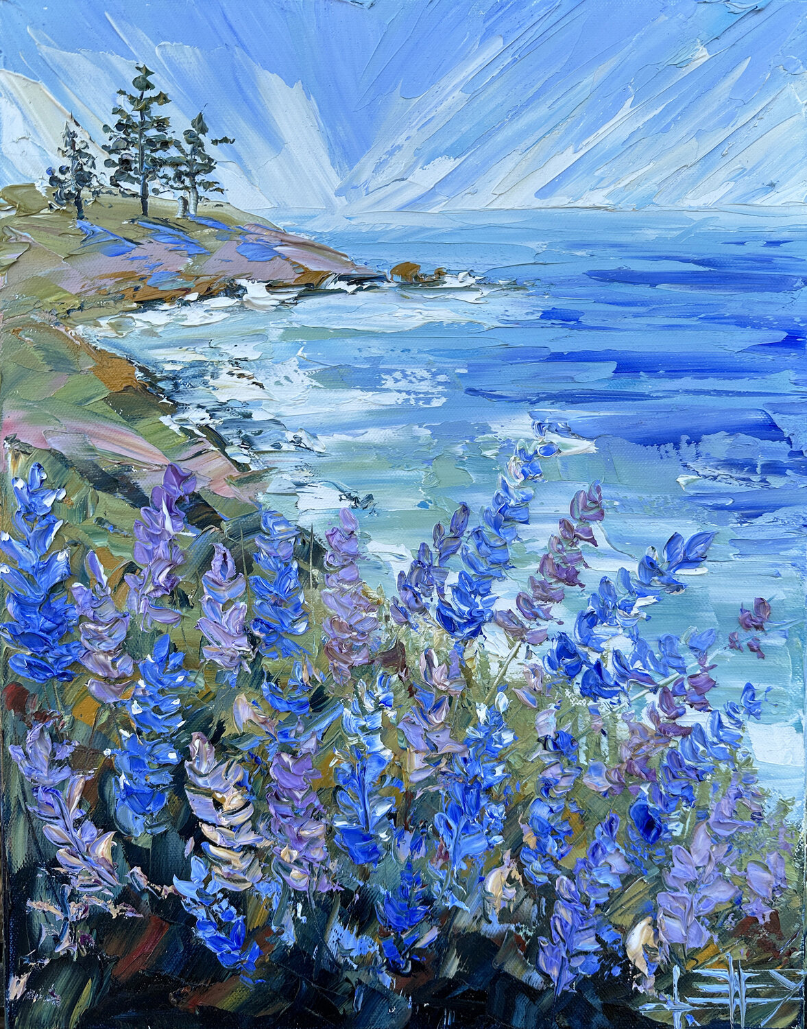 Coastal Blue Dream Lisa Elley Original painting for sale