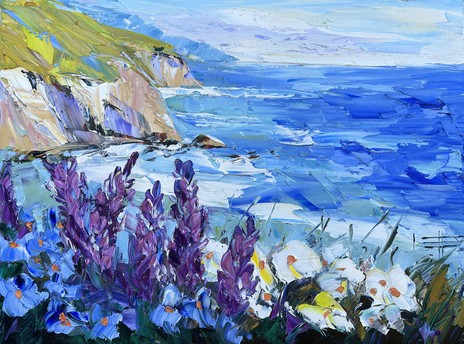 Blue Coast Lisa Elley Original painting for sale