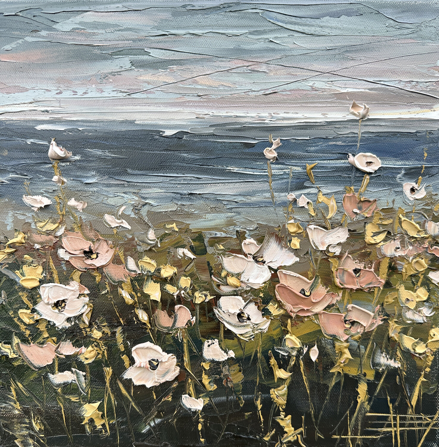 Blush Along the Shore Lisa Elley Original painting for sale