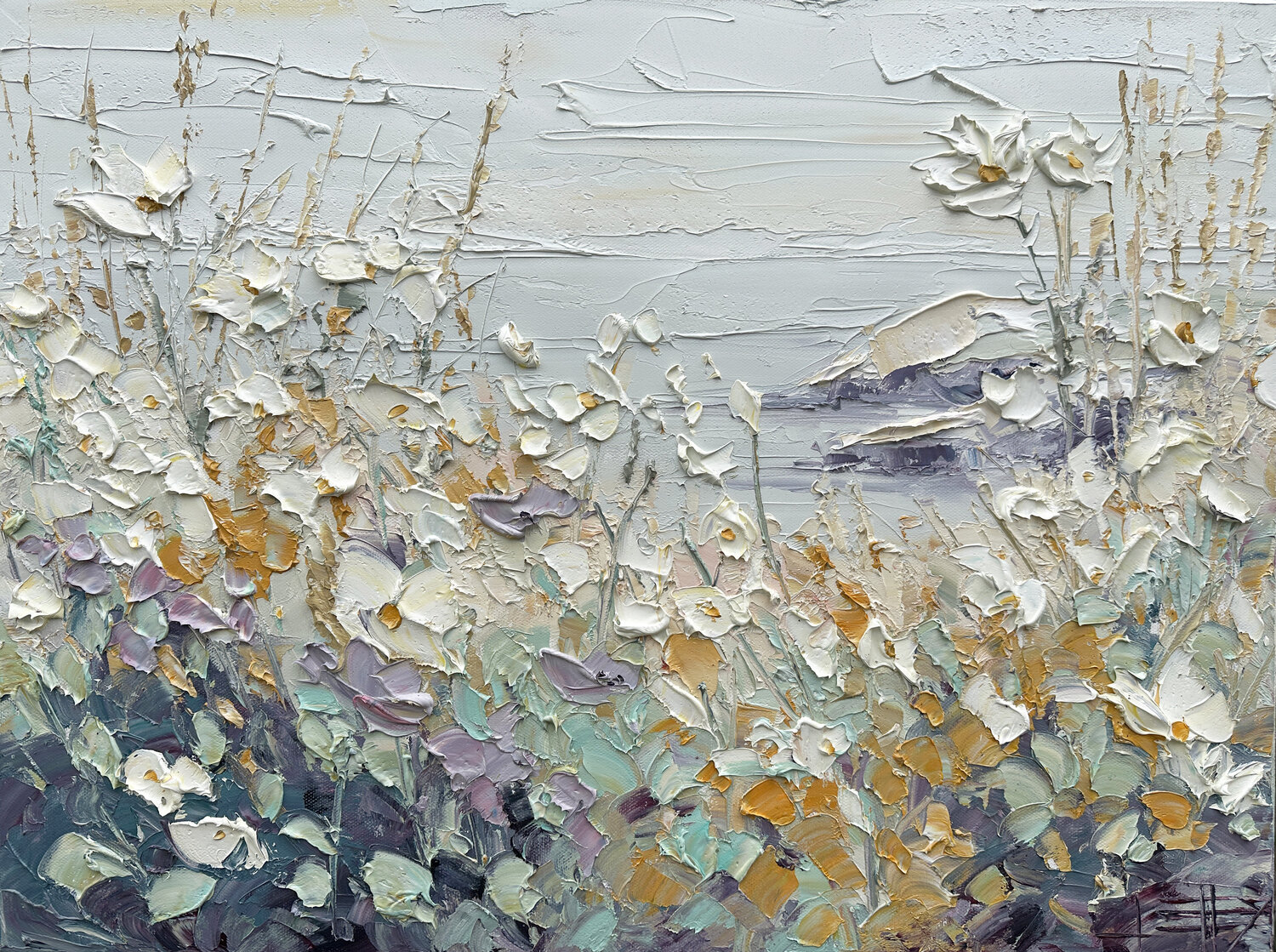 Seaside Meadow Lisa Elley Original painting for sale