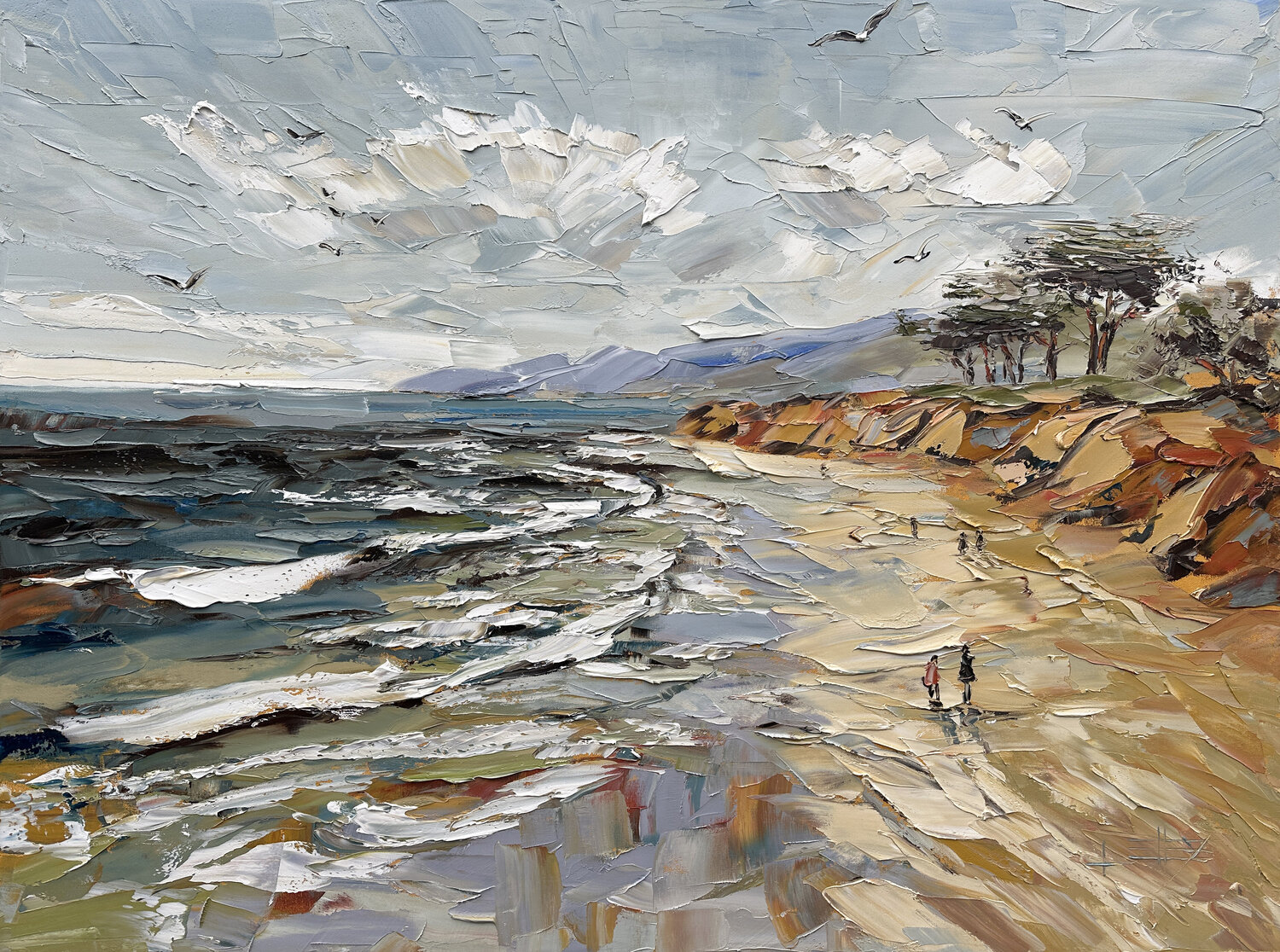 Beach Walk Lisa Elley Original painting for sale