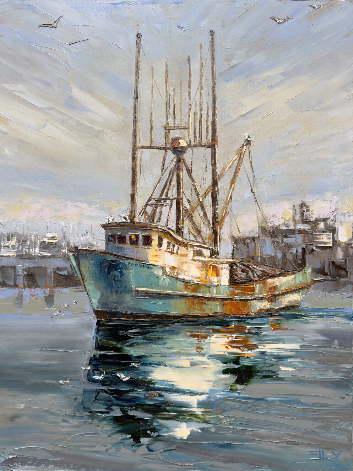 Harbor Patina Lisa Elley Original painting for sale