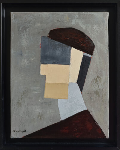 Le penseur gris by Sophie Dumont, Painting for Sale on Select