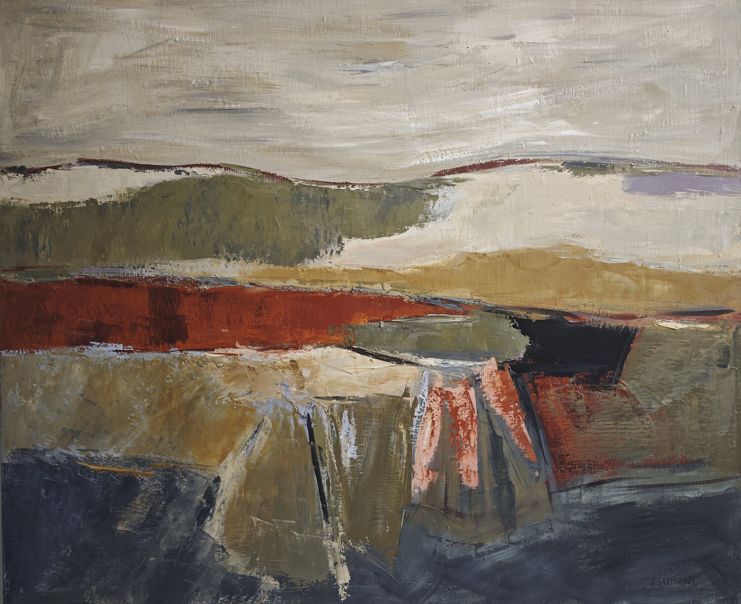 Shifting strata Sophie Dumont Original painting for sale