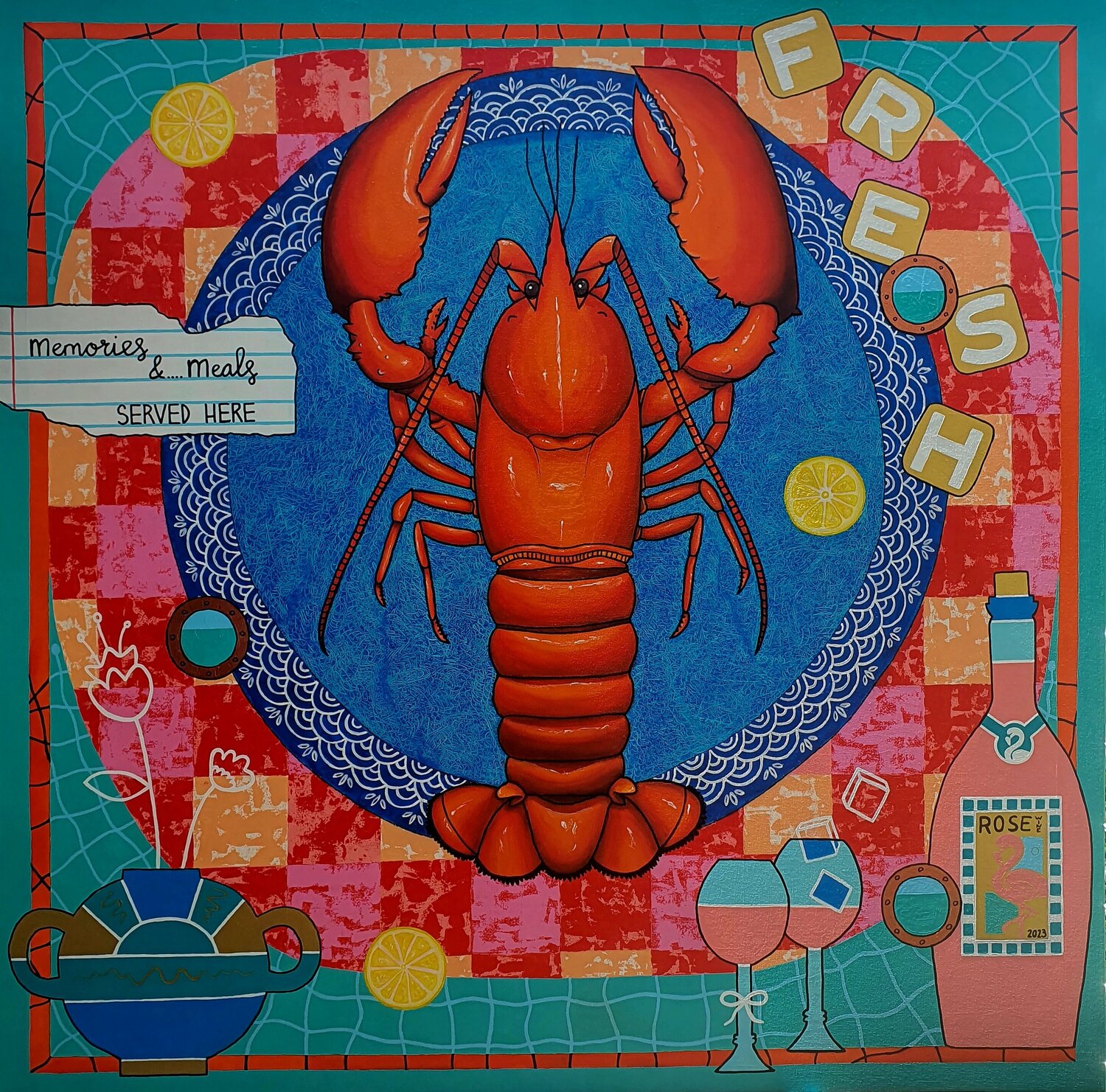 See Food Suzanne Domenech Original painting for sale