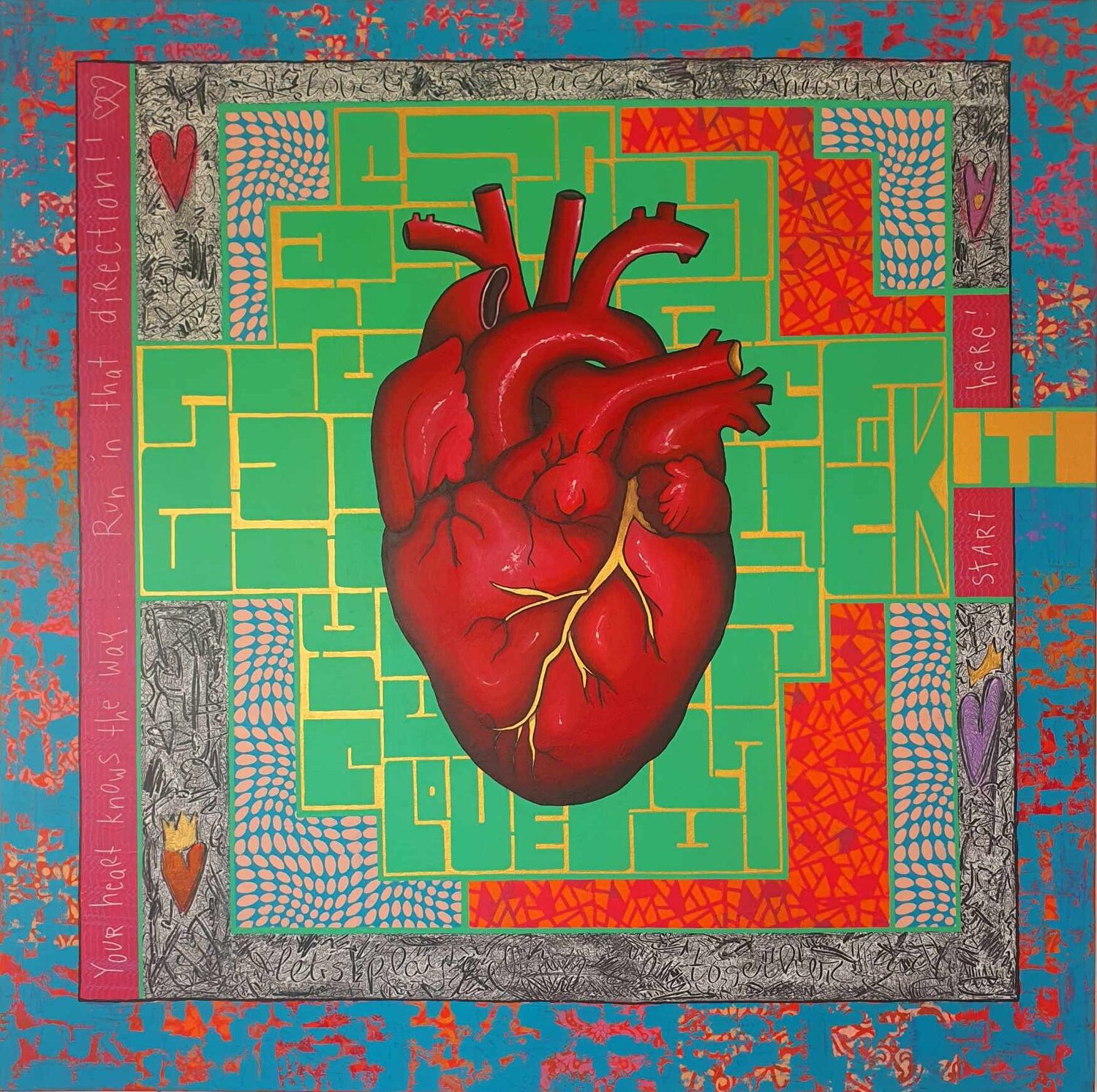 Mi Corazon Suzanne Domenech Original painting for sale
