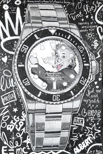 Rolex Einstein by jo y posso, Painting for Sale on Select