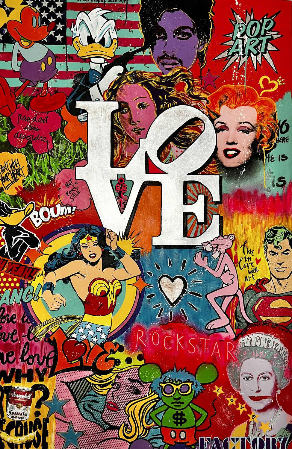 POP ROCK STAR jo y posso Original painting for sale
