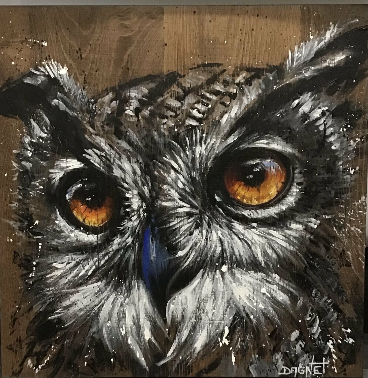 Grand duc Fabienne Dagnet Original painting for sale