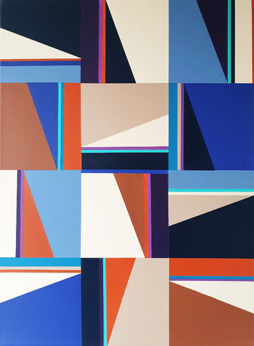 Playful squares by Diana Large, Painting for Sale on Select