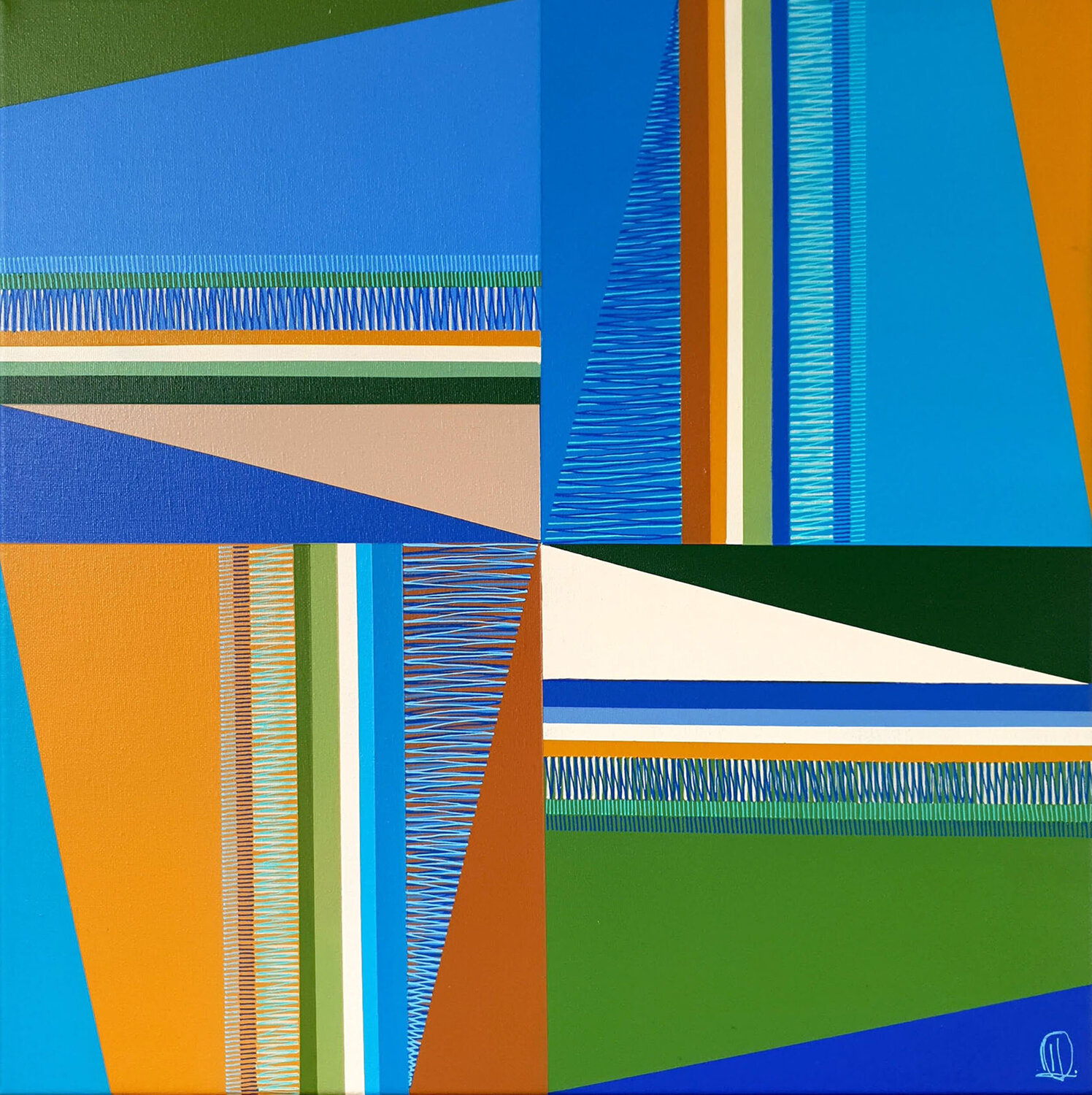 Blue breeze Diana Large Original painting for sale