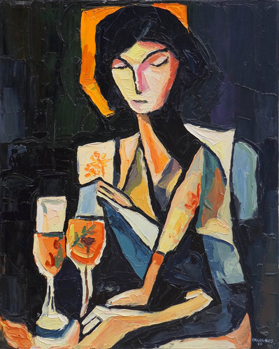 A Moment Poured by Christos Baloukos, Painting for Sale on Select