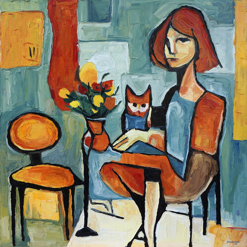 Silent Companion II by Christos Baloukos, Painting for Sale on Select