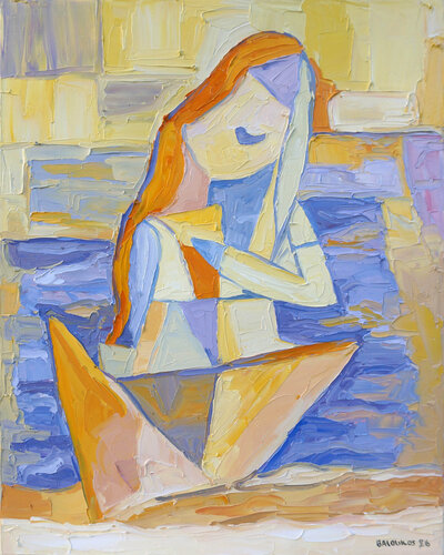 A Distant Shore by Christos Baloukos, Painting for Sale on Select