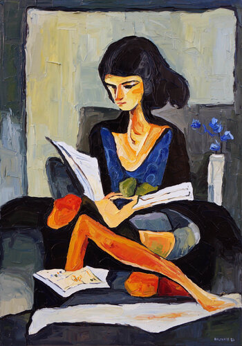 The Unfinished Page by Christos Baloukos, Painting for Sale on Select
