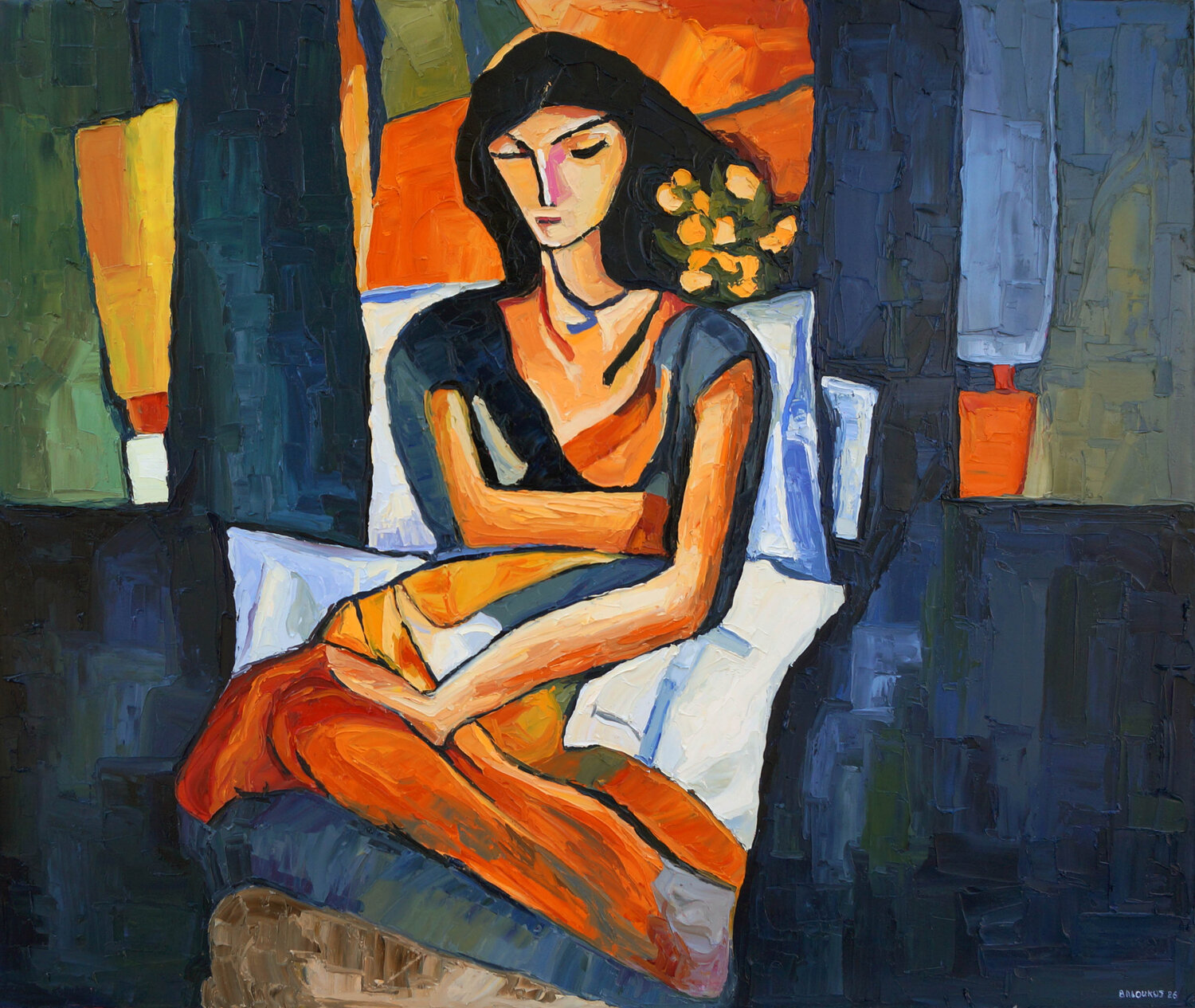 The Quiet Within Christos Baloukos Original painting for sale