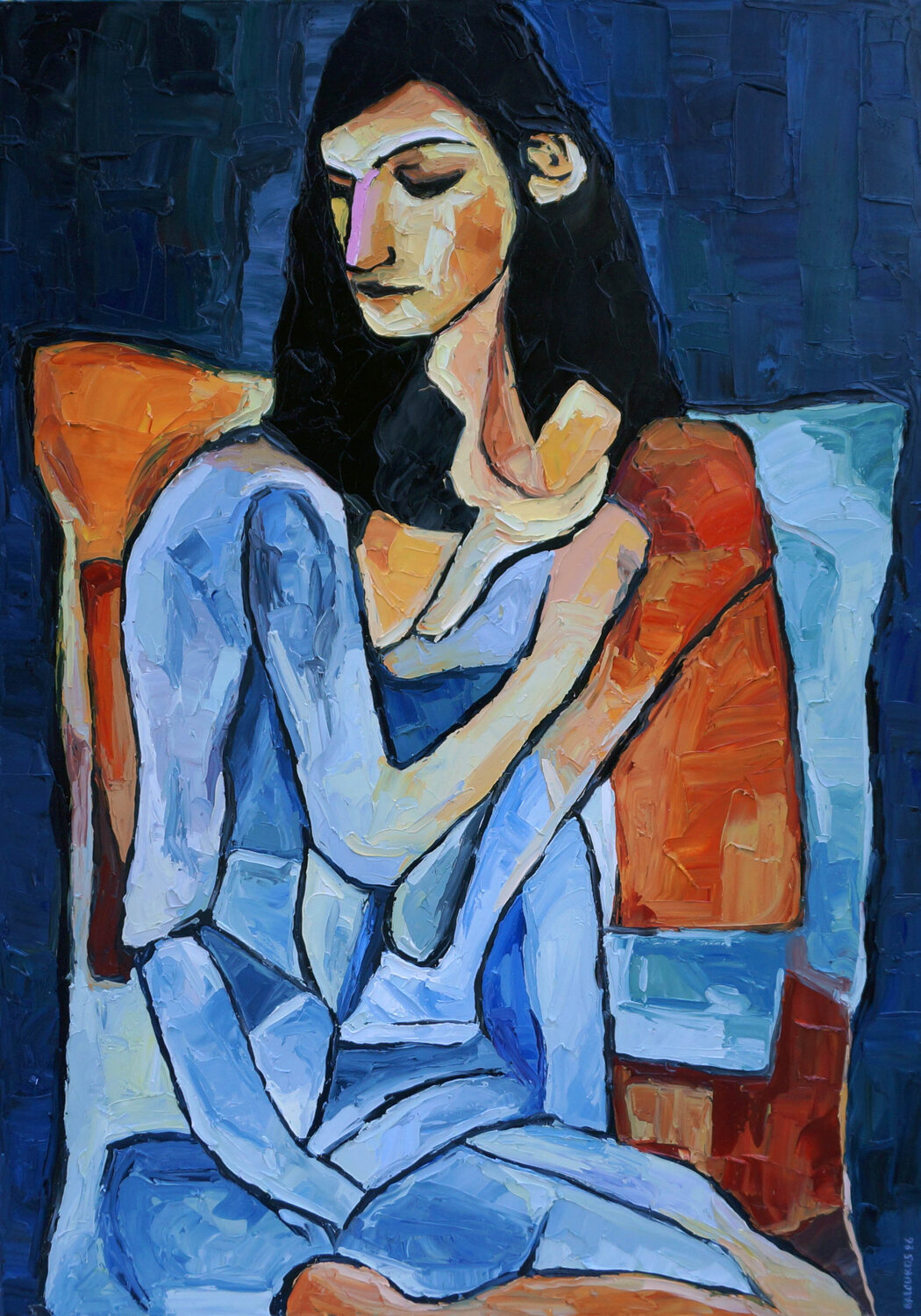 Holding Still Christos Baloukos Original painting for sale