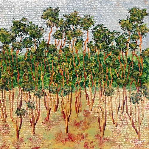 Rainlight 06 | spring forest by Elise Eekhout, Painting for Sale on Select
