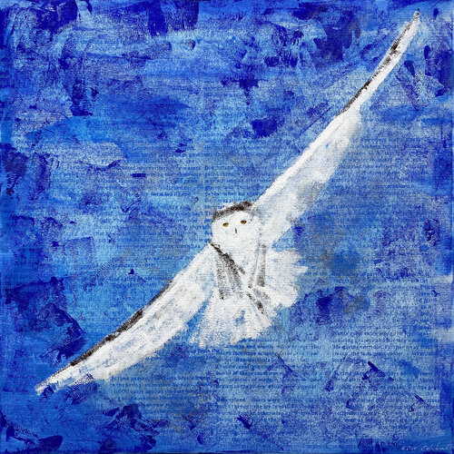 Snow Owl 05 | Doggerland by Elise Eekhout, Painting for Sale on Select