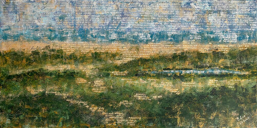 Missing Landscape 03 | abstract landscape of the beach and the sea by Elise Eekhout, Painting for Sale on Select