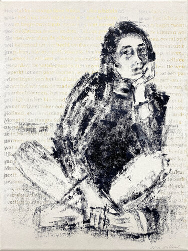 Thinker - Theresa by Elise Eekhout, Painting for Sale on Select