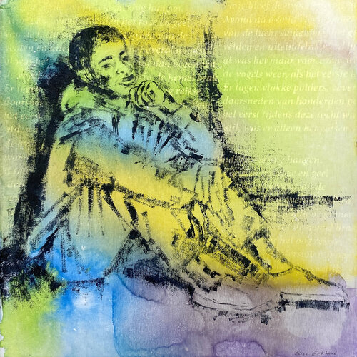 Thinker - Teddie by Elise Eekhout, Painting for Sale on Select