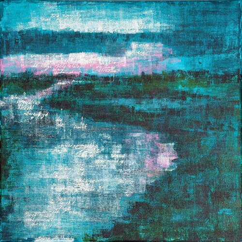 Soft light on the Riverside 02 by Elise Eekhout, Painting for Sale on Select