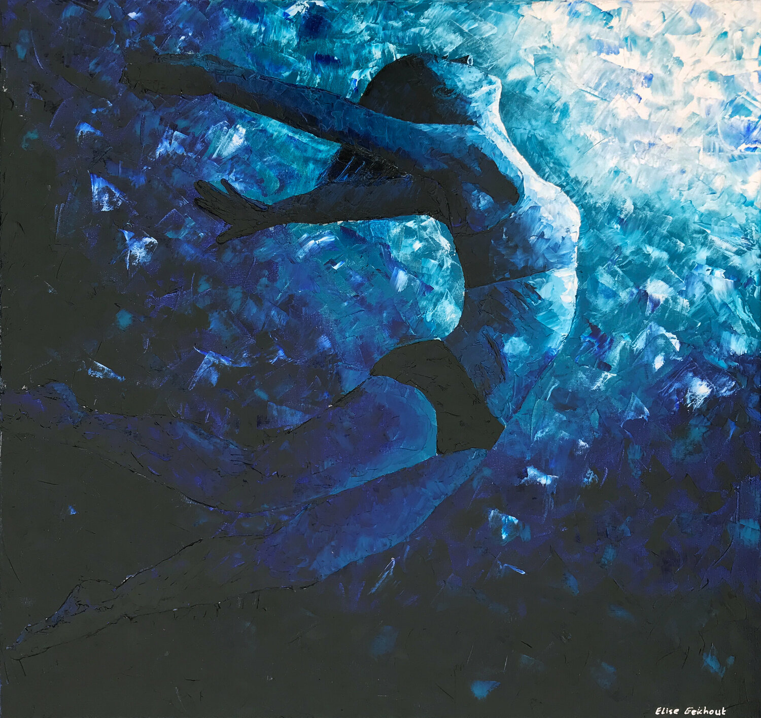 Blue Passion 01 Elise Eekhout Original painting for sale