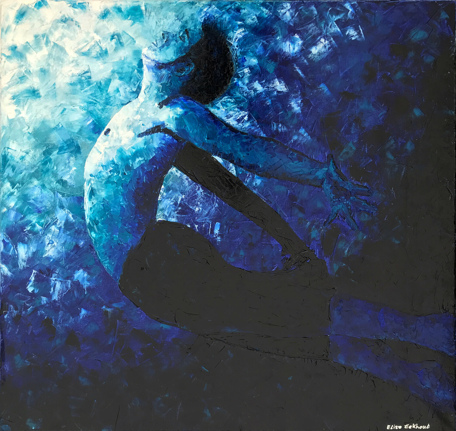 Blue Passion 02 Elise Eekhout Original painting for sale