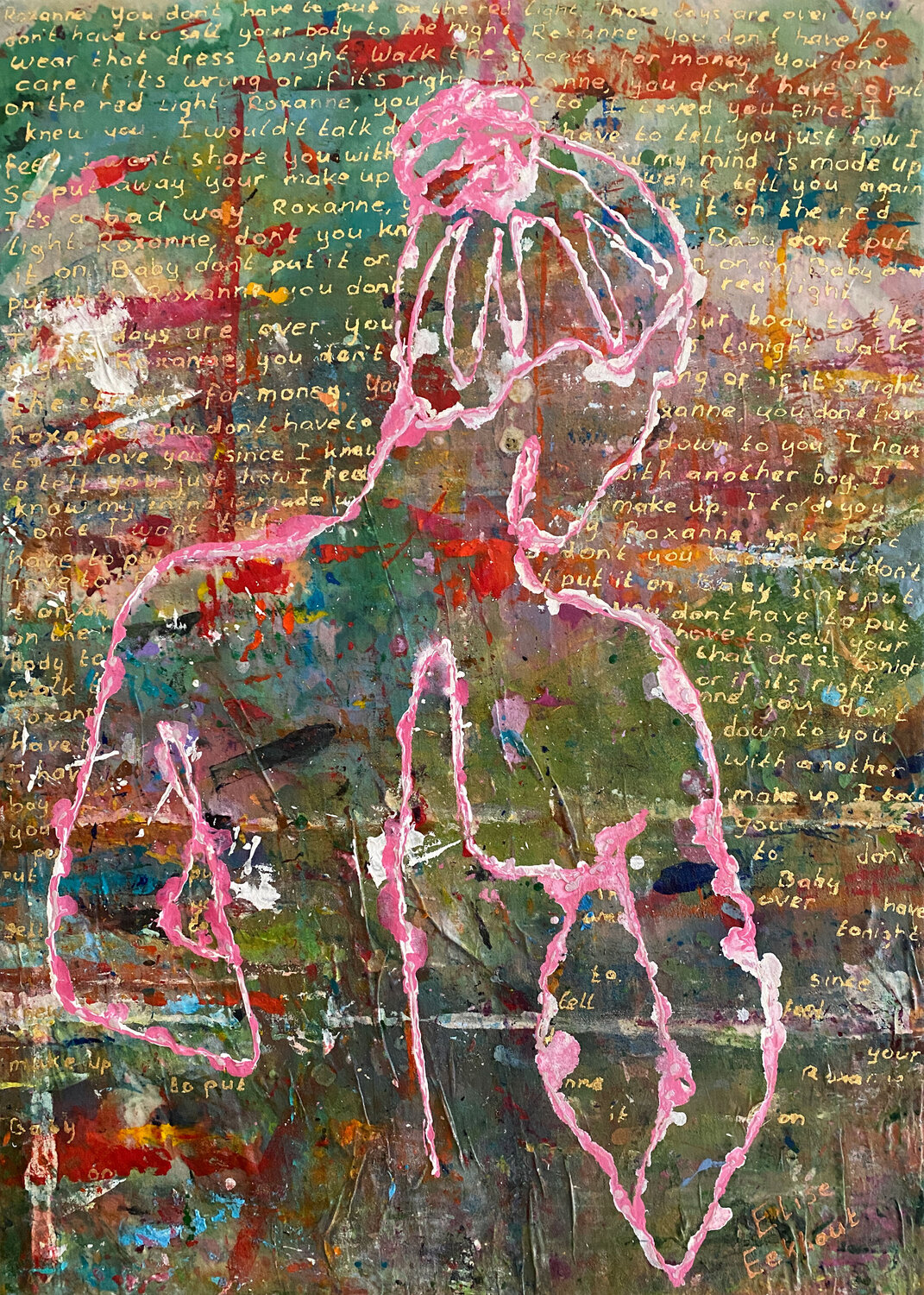 Roxanne | elegant nude in urban environment Elise Eekhout Original painting for sale