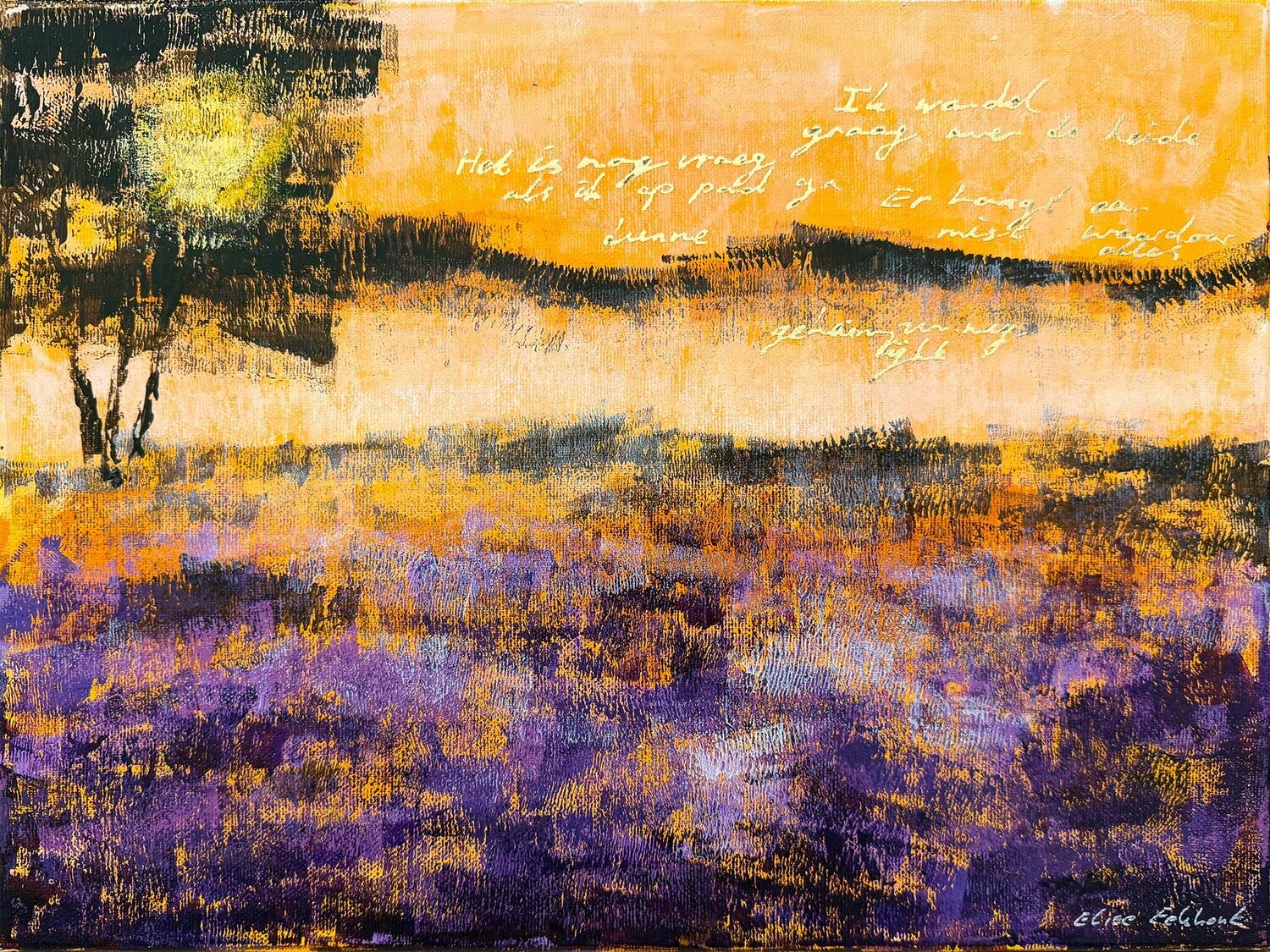 Soft Golden Silence 02 Elise Eekhout Original painting for sale