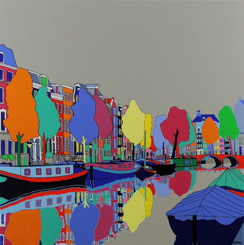 "Prinsengracht" (Amsterdam) by Sophia Heeres, Painting for Sale on Select