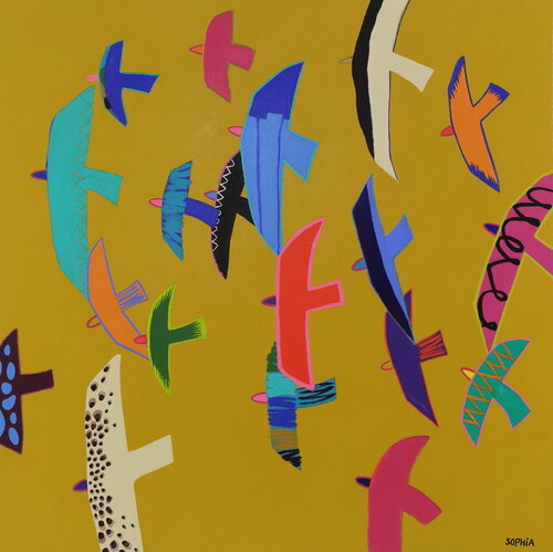 "Lucht Dansers" / Air Dancers by Sophia Heeres, Painting for Sale on Select