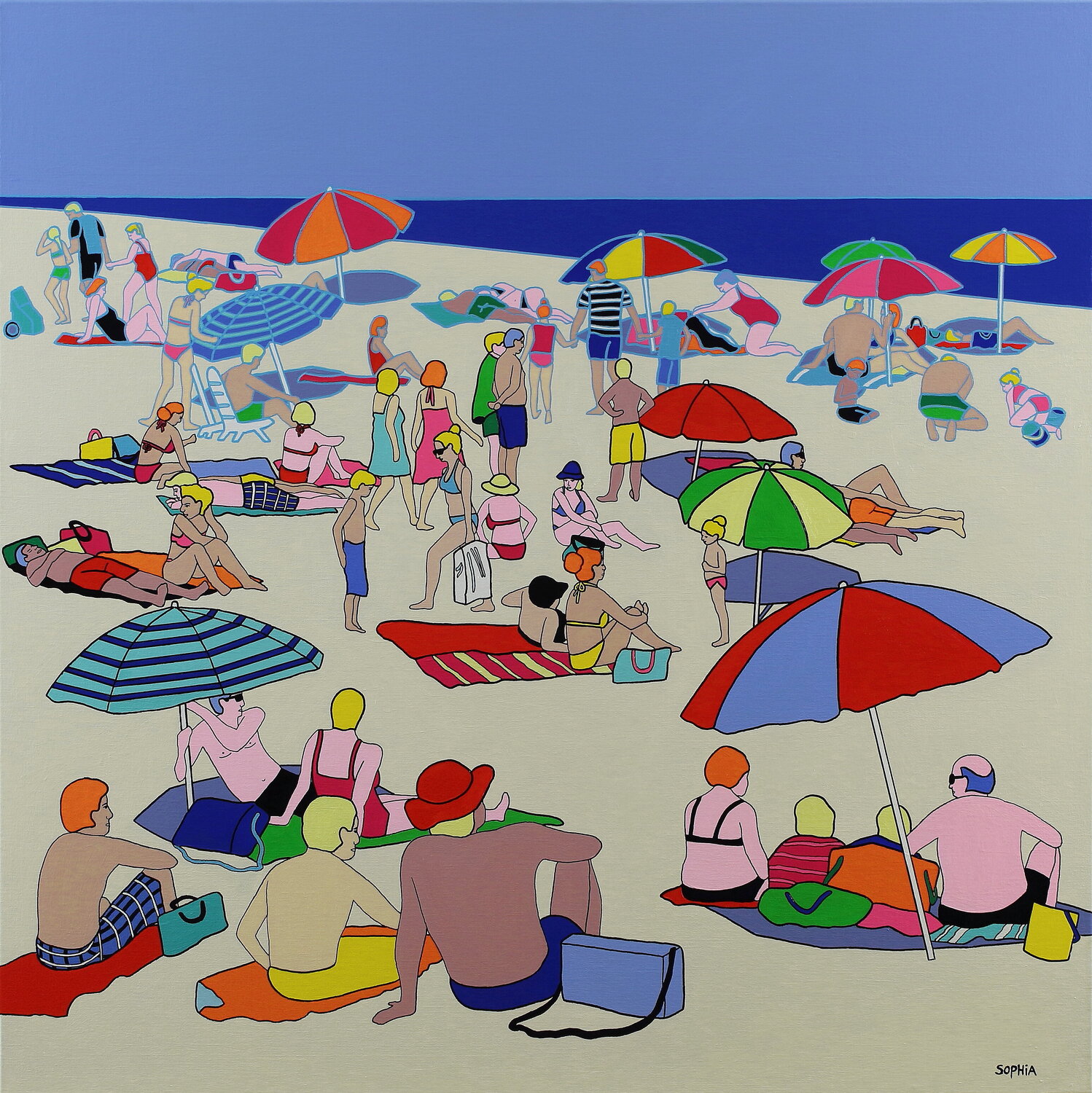 "Aan Zee"/ At the Sea Sophia Heeres Original painting for sale