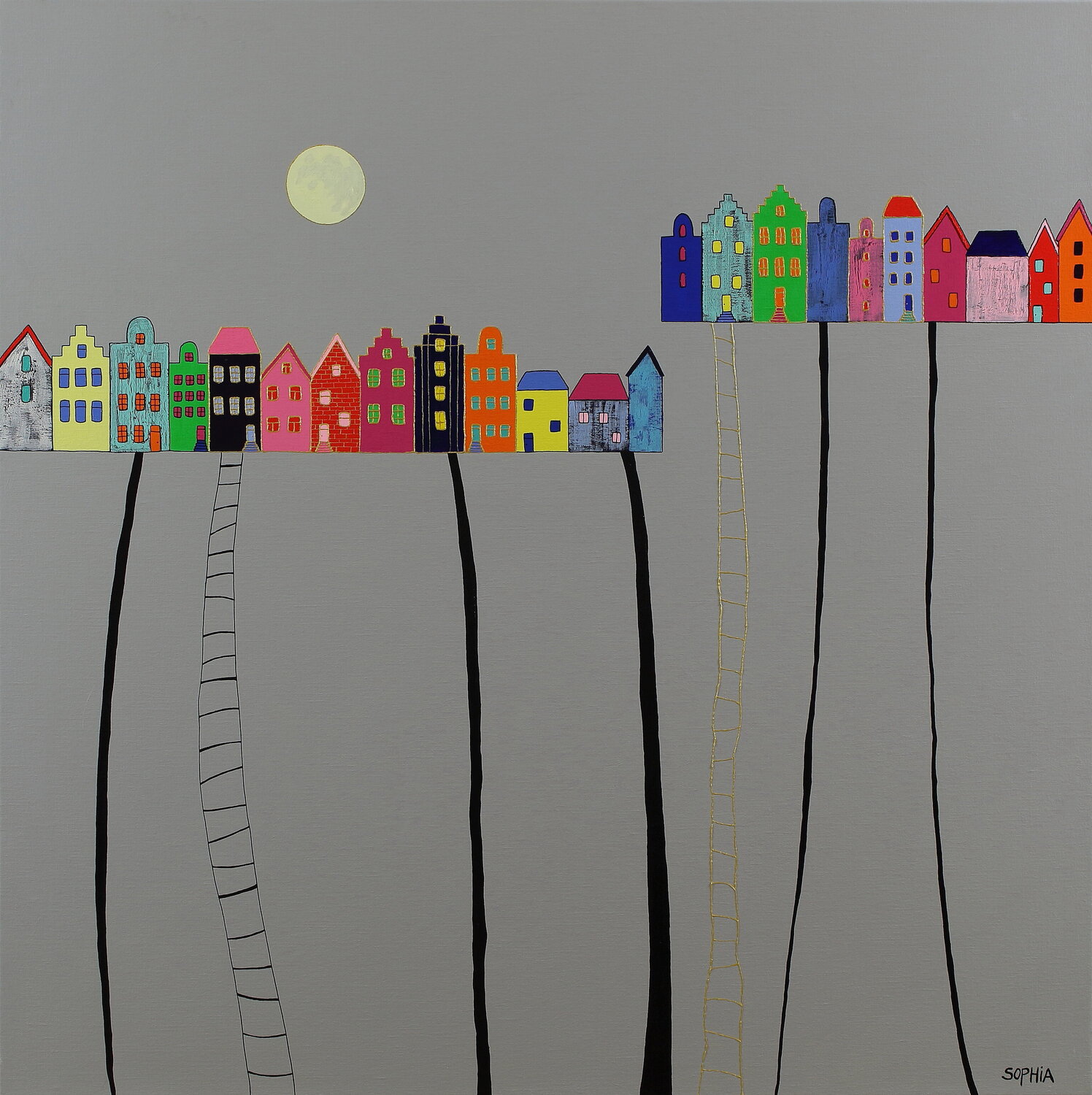 "Bereiken"/ Achieve Sophia Heeres Original painting for sale