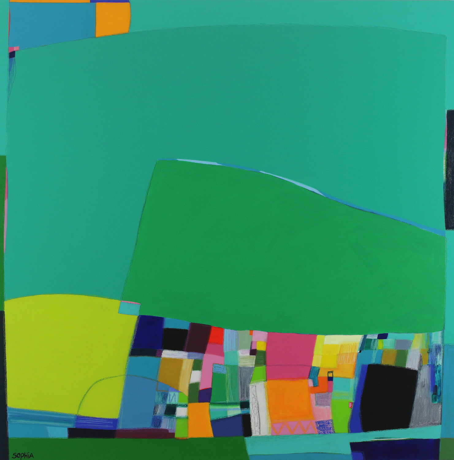 Between green Sophia Heeres Original painting for sale