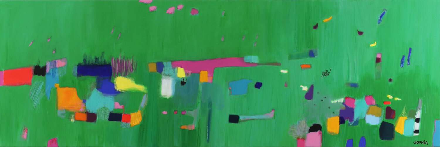 Groene Weide/ Green Meadow Sophia Heeres Original painting for sale