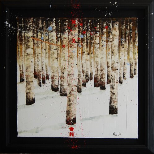Piccole tracce su bianco - Direzione nord by Fulvio Dot, Painting for Sale on Select