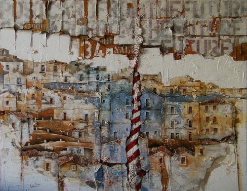 Blue sky house by Fulvio Dot, Painting for Sale on Select
