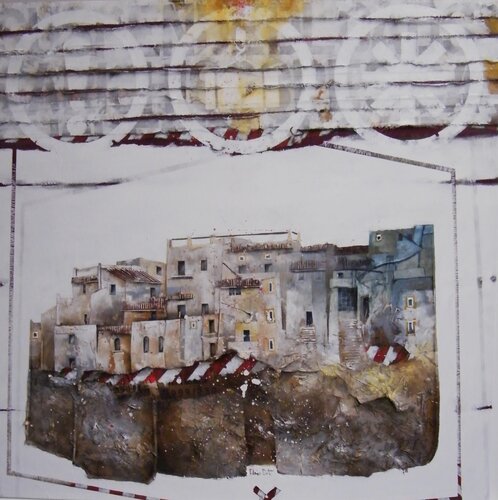 Postcard from...- Borgo antico by Fulvio Dot, Painting for Sale on Select